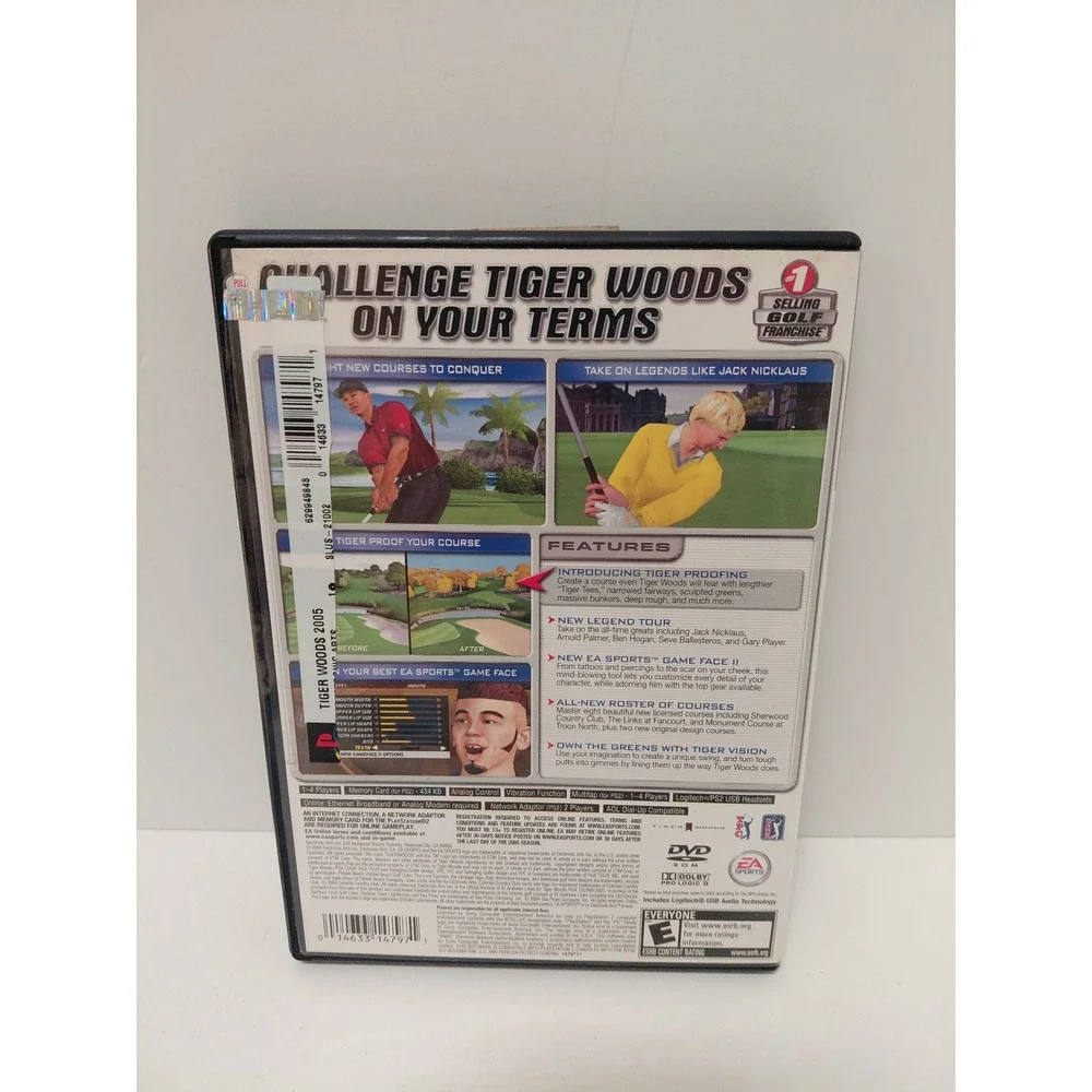Tiger Woods PGA Tour 2005 Sony PlayStation 2 PS2 Game CIB Manual SLUS 21002